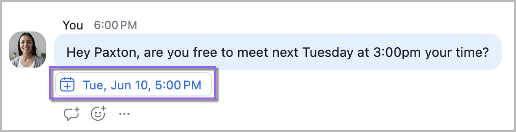 An image demonstrating the "click to schedule" feature.